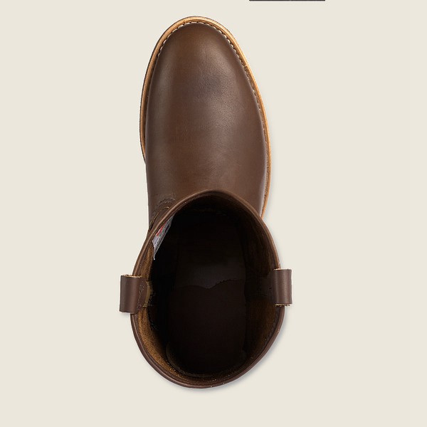 Red Wing Work Boots Dark Brown - Red Wing Mens Nailseat - 11-inch Soft Toe Pull-on - Made To Order -